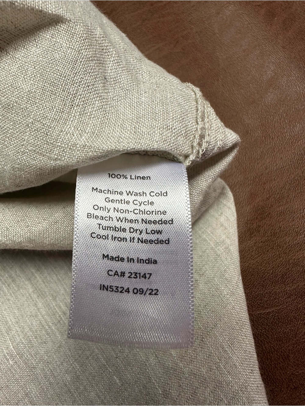 Talbots Off-White 100% Linen Button-Front Casual Shirt - Picture 6 of 6